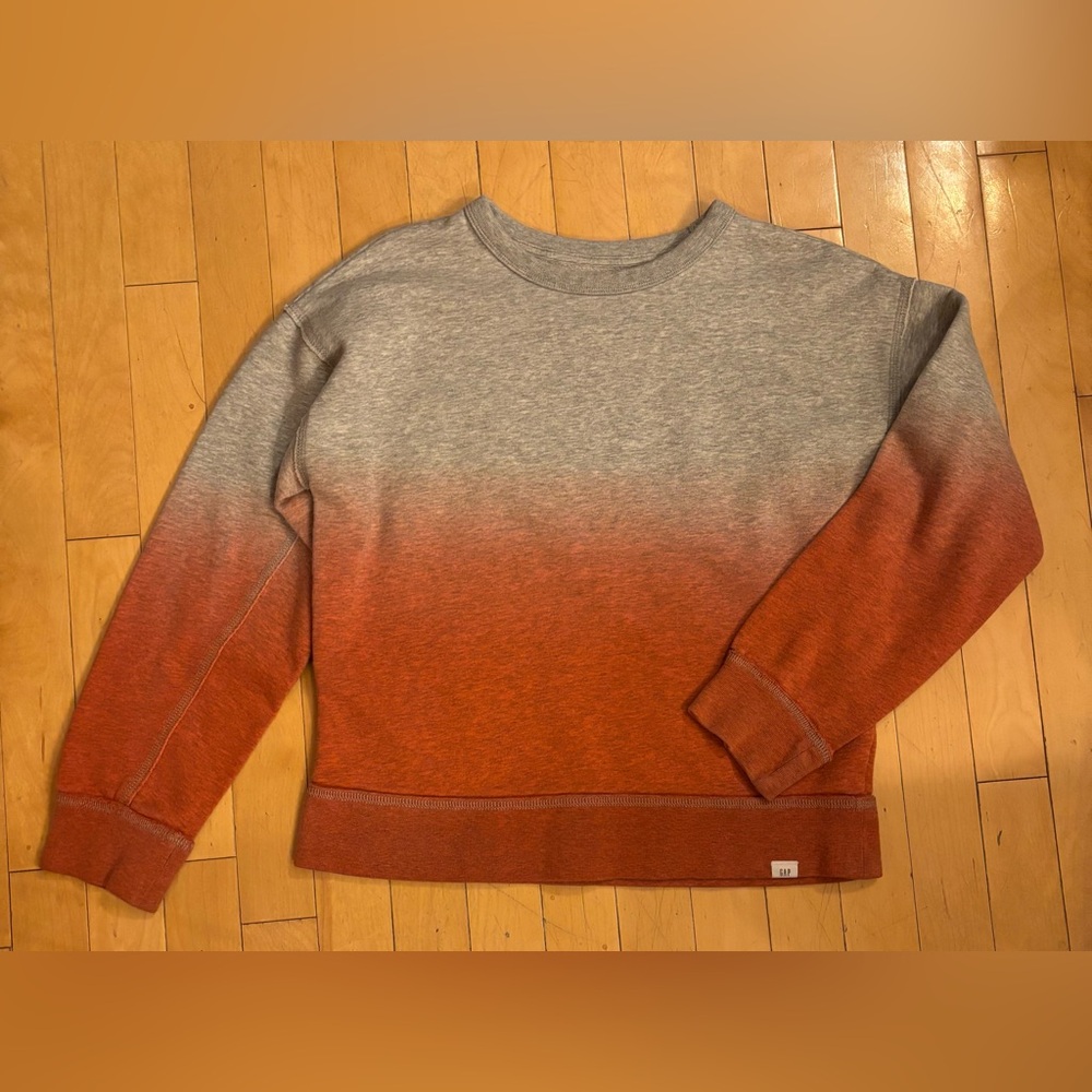 GAP Kids Gradient Gray and Red Sweater